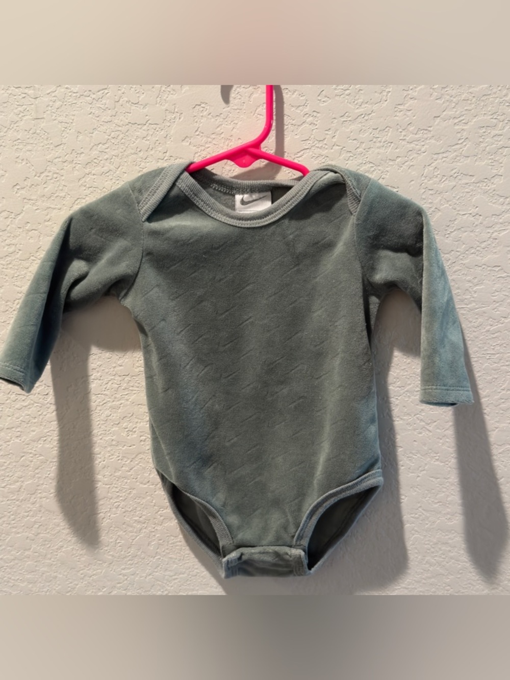 Nike Long-Sleeve Baby Bodysuit in Sage Green
